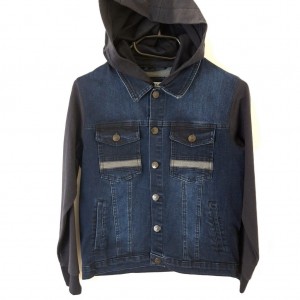 Modra jeans jakna s kapuco 9-10 L